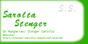 sarolta stenger business card